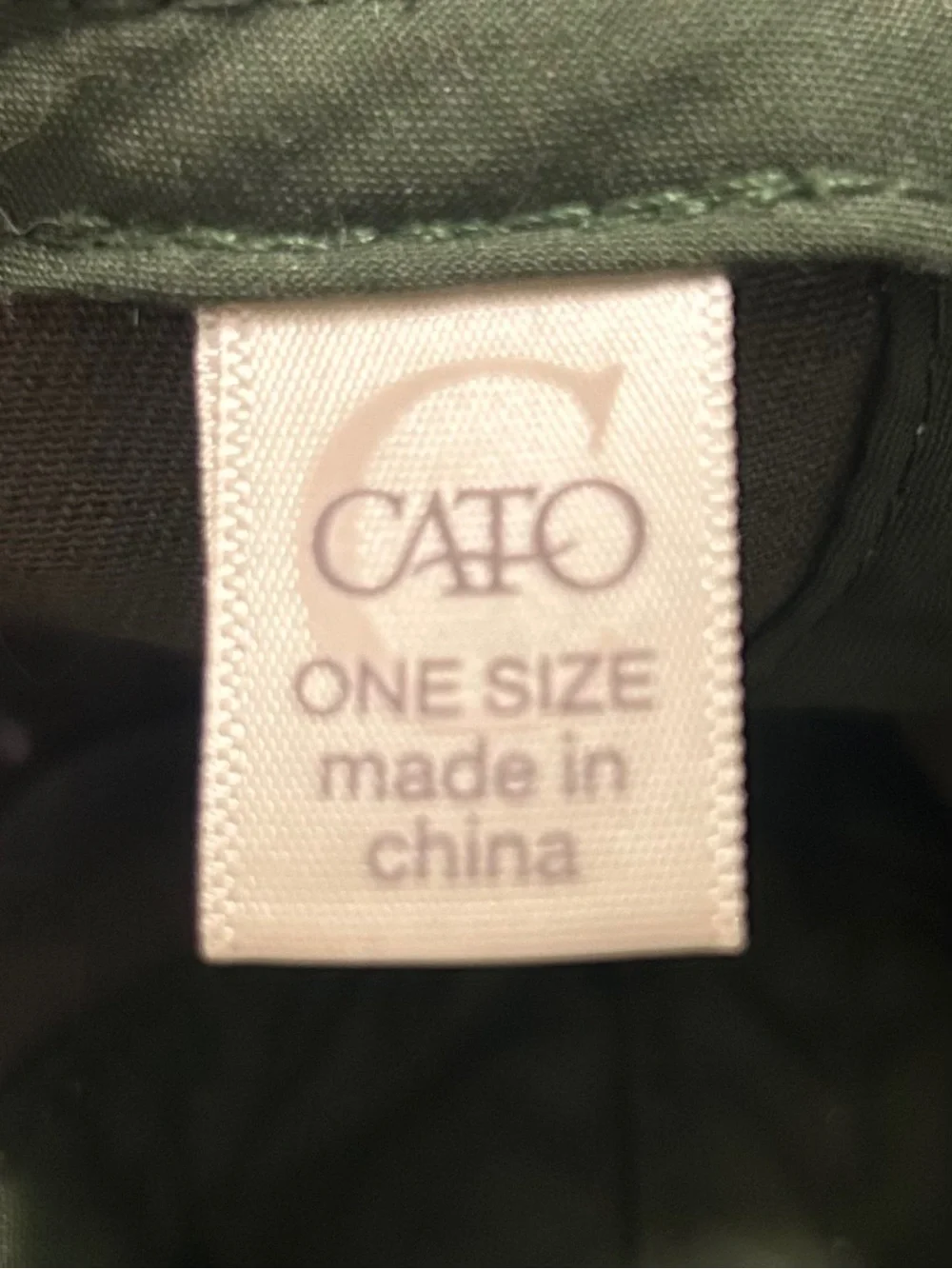 Cato Olive Green Distressed Raw Edge Star Baseball Cap Adjustable One Size